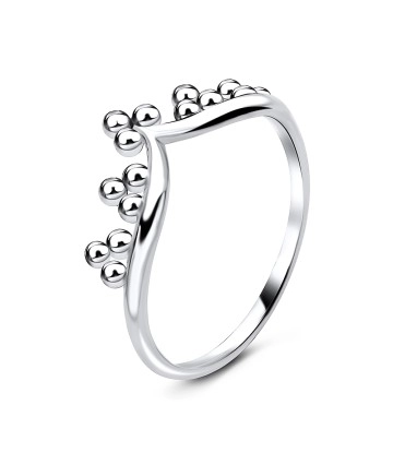 ฺBeautiful Crown Shape Silver Ring NSR-3336